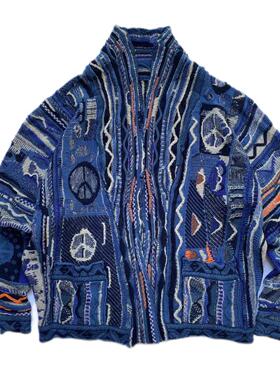 【官网折扣】KAPITAL JAPA平田和宏日系重工宽松毛衣开衫道袍外套