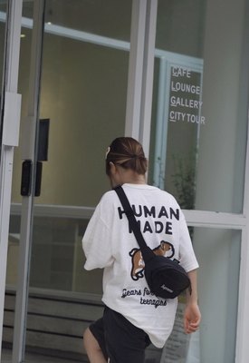 【官网免税】Human Made夏季新款男女情侣T恤后背卡通小狗短袖女t