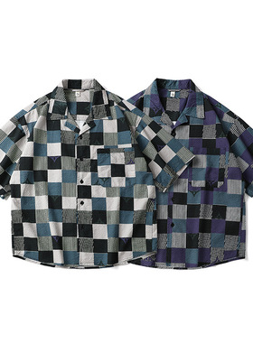 【品牌折扣】BEAMS NNDS短袖花衬衣夏威夷风古巴领男女夏季宽松潮