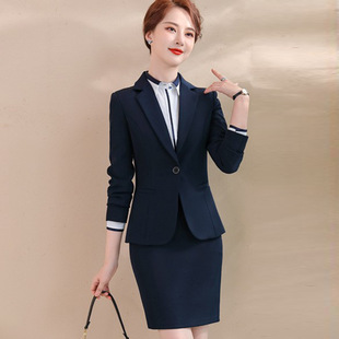 套装 网纹西装 修身 七谷娘2025春秋眼镜店酒店上班工作服ol职业套装