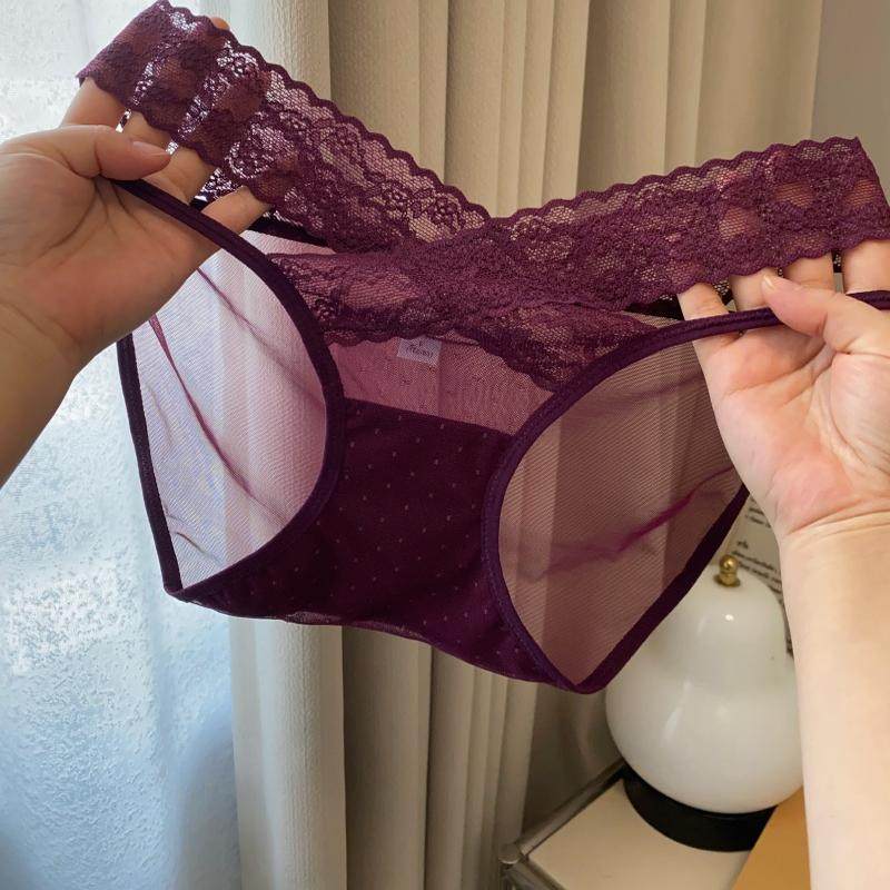 意乱情迷酱紫色诱惑火辣蕾丝细带缕空欧美纯欲性感网纱三角内裤女,女士内衣/男士内衣/家居服,女三角裤,淘宝优惠券,粉丝福利购,淘宝优惠卷