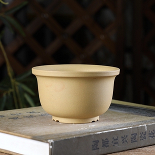 精品紫砂小花盆矮款小金钟碗多肉中国风室内桌面绿植盆景小号花卉