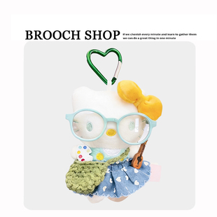 kt猫hellokitty包包挂件sanrio毛绒公仔钥匙扣书包挂饰小玩偶 正版