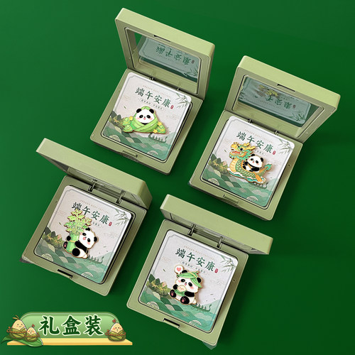 端午节可爱粽子熊猫胸针