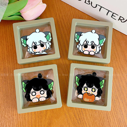 罗小黑晃晃金属徽章耳朵可动