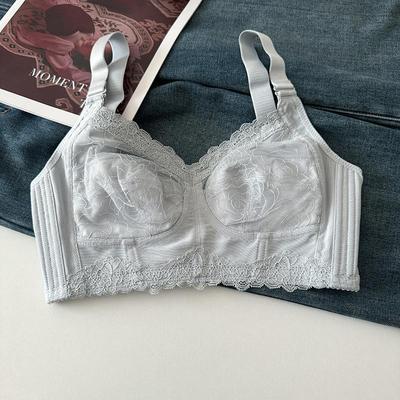 蕾丝薄棉超薄性感文胸侧收副乳