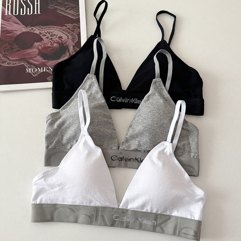 外贸欧美字母无钢圈三角杯文胸