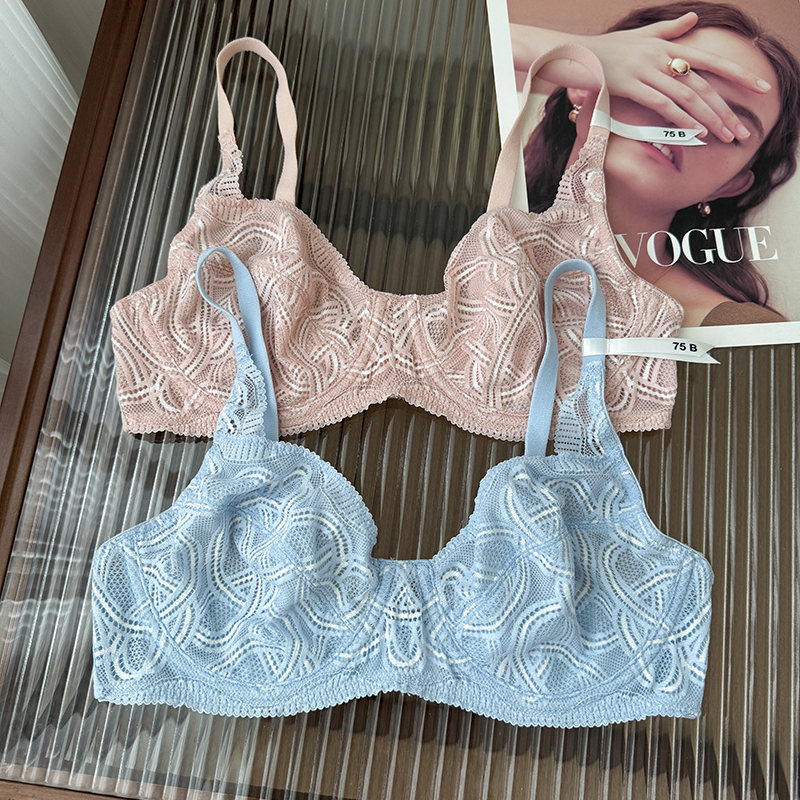 外贸欧美性感蕾丝大胸显小文胸