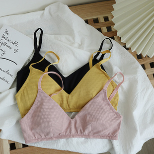 【颜色SO吼看】蚕丝内里少女可爱文胸薄款无钢圈舒适显胸小内衣