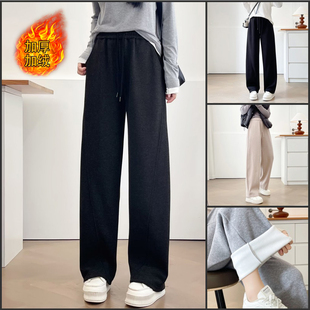 显瘦糯米弯刀休闲裤 大码 时尚 显腿长胖mm秋冬加绒保暖窄版 2865 女装
