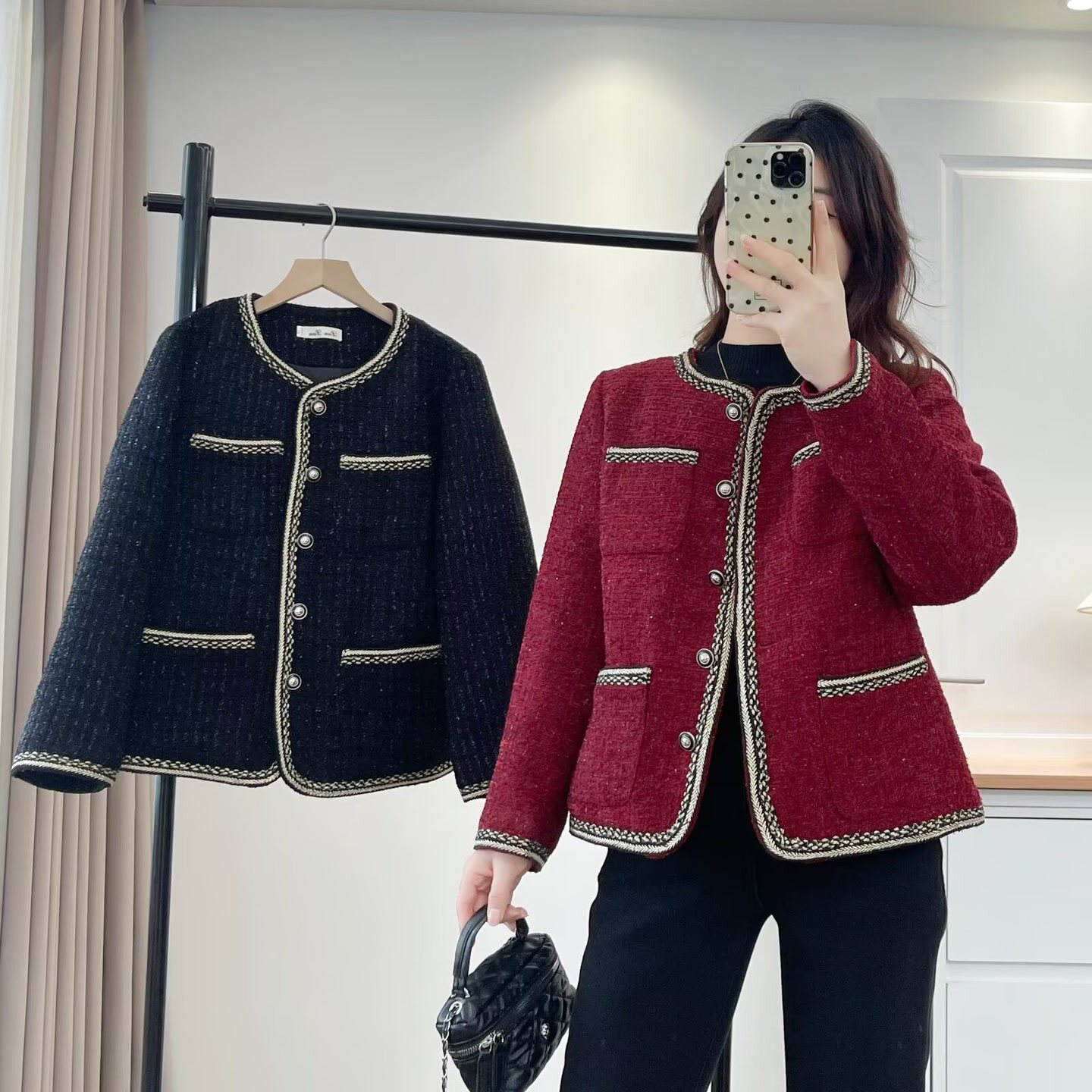 大码女装遮肚子秋冬加厚小香风夹棉外套女保暖气质百搭上衣6063,女装/女士精品,常规大码外套,淘宝优惠券,粉丝福利购,淘宝优惠卷