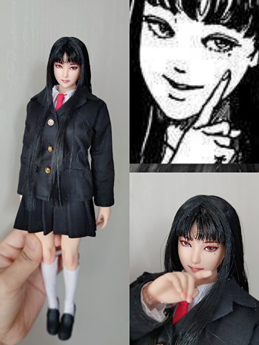 恐怖漫画伊藤润二手办可动人偶