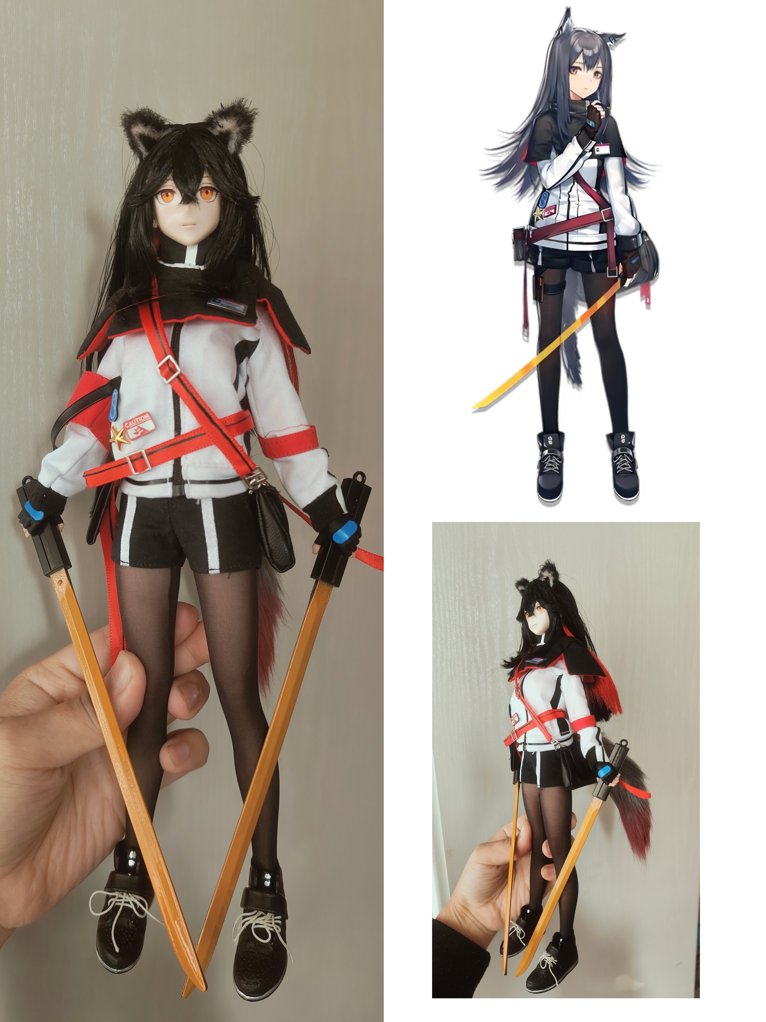 1/6明日方舟德克萨斯二次元头雕可动人偶