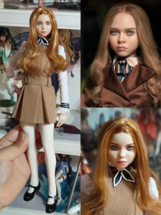 1/6梅根恐怖美少女植发布衣可动游戏人物定制定做bjd娃头兵人偶