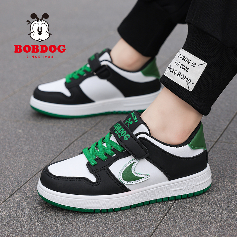 巴布豆童鞋板鞋秋冬儿童防滑防水