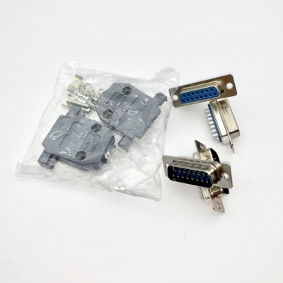 焊线式 DB头蓝胶 DB15 双排 二排 DB15公头 DB15母头15针