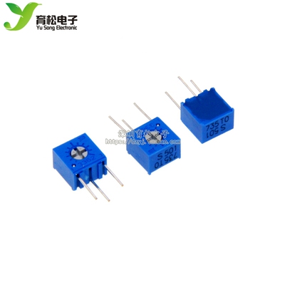 精密多圈电位器3266W 501 500R  3266W 电位器