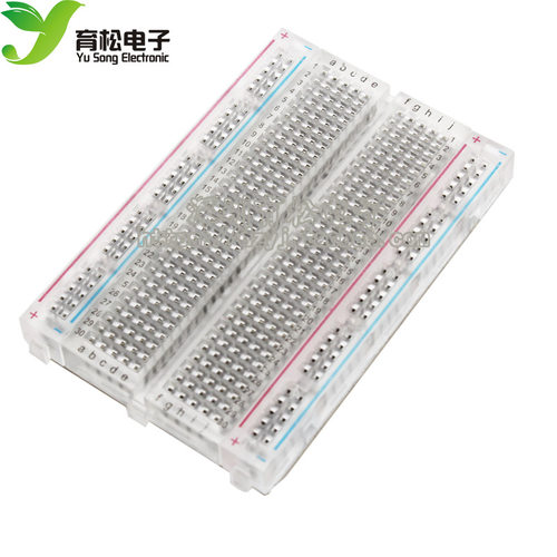 透明 迷你小面包板 400孔 迷你面包板（透明）83X55 mm