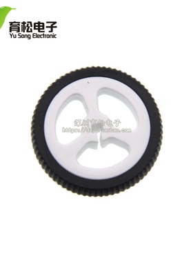 ZJ327  miniQ小车N20电机橡胶轮 直径34mm 码盘34*7