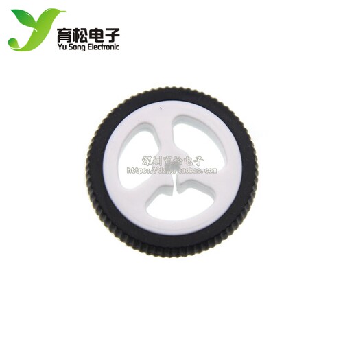 ZJ327  miniQ小车N20电机橡胶轮 直径34mm 码盘34*7