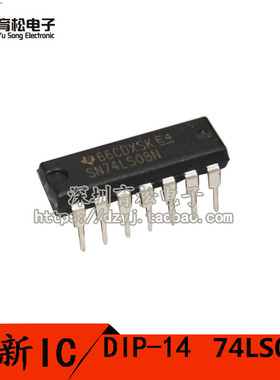 74LS08 SN74LS08N 四路2输入与门 DIP-14