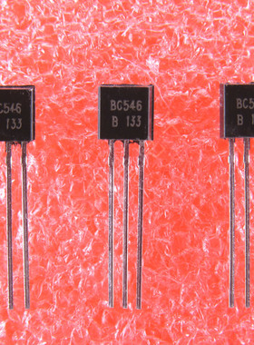 直插三极管 BC546 BC546B 0.1A/65V NPN TO-92 50只