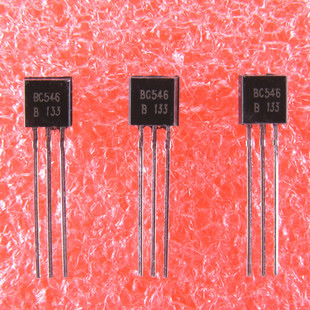 直插三极管 BC546 BC546B 0.1A/65V NPN TO-92 50只