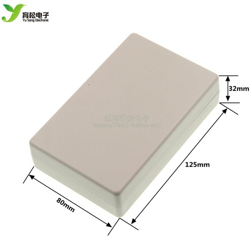 塑料壳体 塑胶外壳 仪表盒.电源过线盒 125*80*32 (配螺丝)
