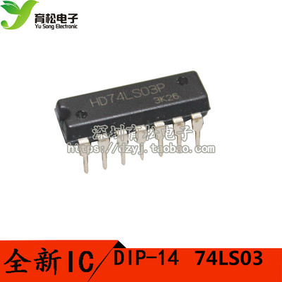 74LS03 SN74LS03N 与非门 带开路集电极 DIP-14