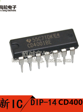 CD4001BE CD4001 四2输入端或非门 DIP-14直插
