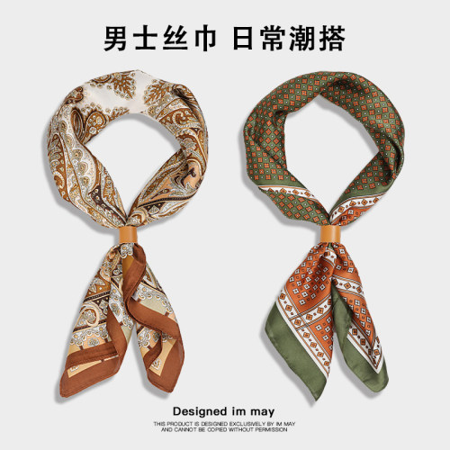 美式复古丝巾衬衫领巾文艺小围巾