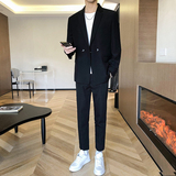 春季新款长袖休闲商务西装两粒扣单衣西服A328-21022-P115控145，男装西服，星座406