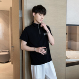 夏季新款短袖套头无头风衬衫上衣A328-21303-P50K75，男装衬衫，星座406