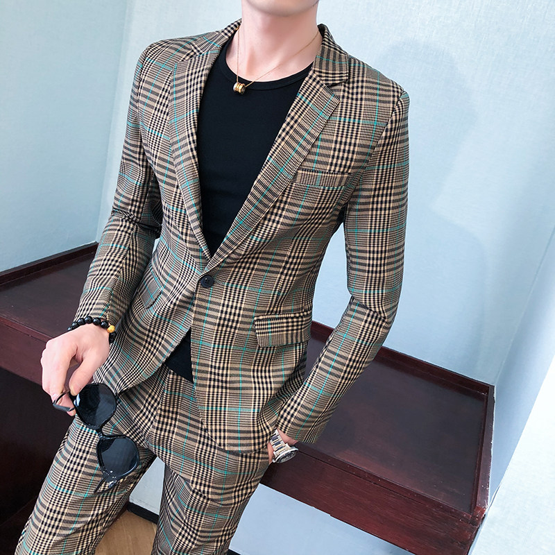 20年春季新款婚礼礼服结婚小西服西裤西装套装A328-2022-P165,男装西服套装,星座406