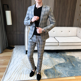 20年春季新款婚礼礼服结婚小西服西裤西装套装A328-2022-P165，男装西服套装，星座406