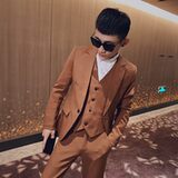 20年春季新款小西装结婚礼服西服西裤马甲三件套装A328-2021-P205，男装西服套装，星座406