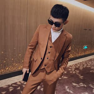 20年春季新款小西装结婚礼服西服西裤马甲三件套装A328-2021-P205图片