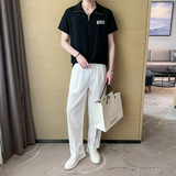 夏季新款短袖套头无头风衬衫上衣A328-21303-P50K75，男装衬衫，星座406