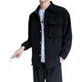秋季新款韩版休闲简约灯芯绒衬衫休闲裤套装A328-21777-P125控165，男装休闲套装，星座406