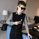 春秋季新款社会小伙拼接卫衣外套A328-21031-P65，男装卫衣，星座406