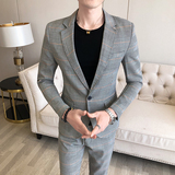 20年春季新款婚礼礼服结婚小西服西裤西装套装A328-2022-P165，男装西服套装，星座406