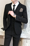 商务休闲婚礼礼服修身韩版马甲西服西装三件套A328-1979-P215，男装西服套装，星座406