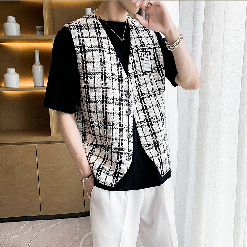 夏款短袖韩版休闲马甲背心无头风上衣外套A328-21306-P55K75,男装背心/马甲,星座406