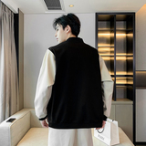 2024秋新款呢质感棒球服夹克外套男韩版宽松A328-21066-P115控155，男装夹克，星座406