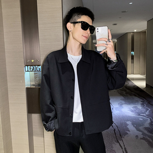 秋季新款社会小伙宽松外套男夹克简约轻熟A328-21722-P95控135图片