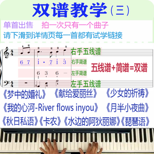 钢琴教学视频课程梦中的婚礼爱丽丝卡农少女的祈祷水边的阿狄丽娜