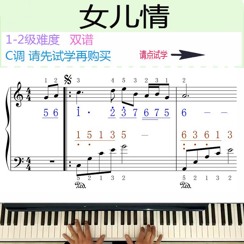 女儿情零基础钢琴教学视频课程儿音乐/舞蹈/美术兴趣