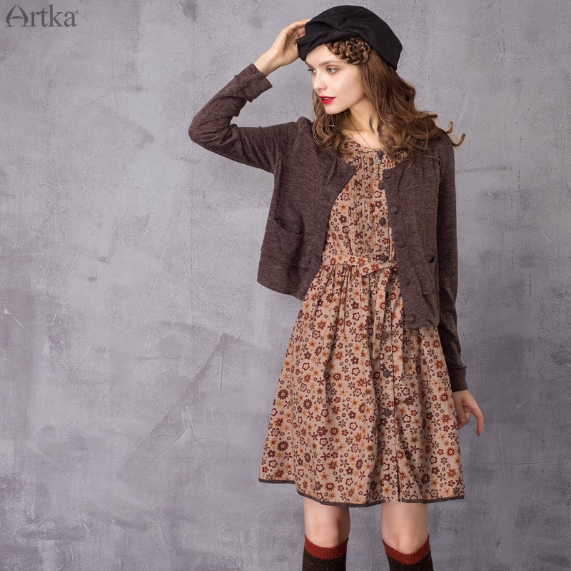 Artka°¢¿¨Çïп¹Å³¤ÐäÕëÖ¯¿ªÉÀÖг¤¿îÁ½¼þÌ××°Á¬ÒÂȹLA10437Q
