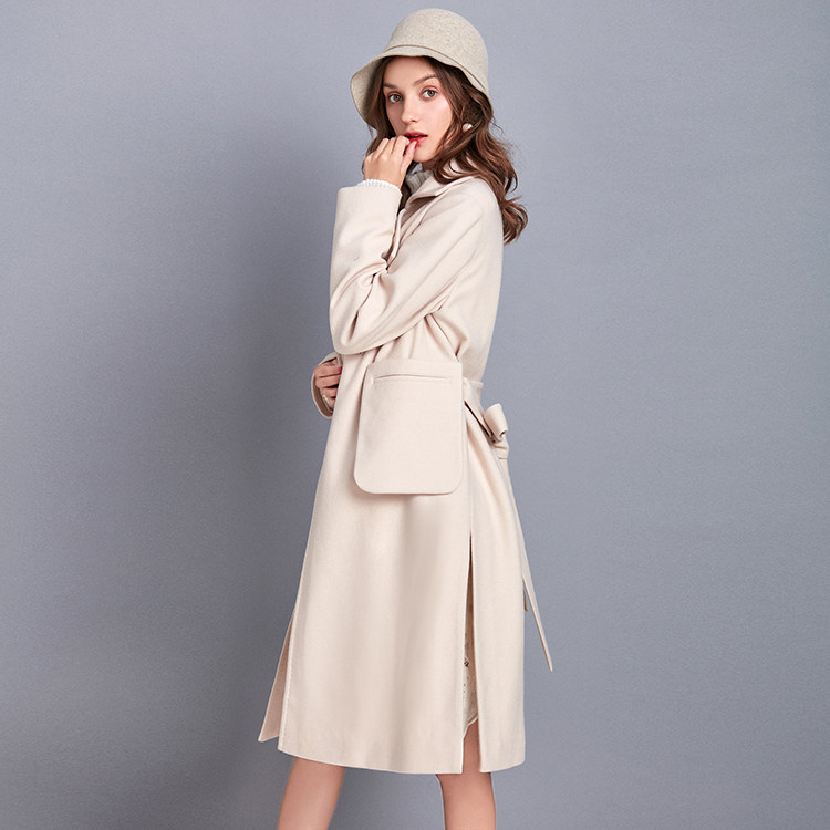 【反季清仓】阿卡2019秋冬新款流行韩版毛呢大衣女显瘦呢子外套