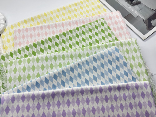 全棉8安帆布高密格子系列包包桌布背带裤外套料